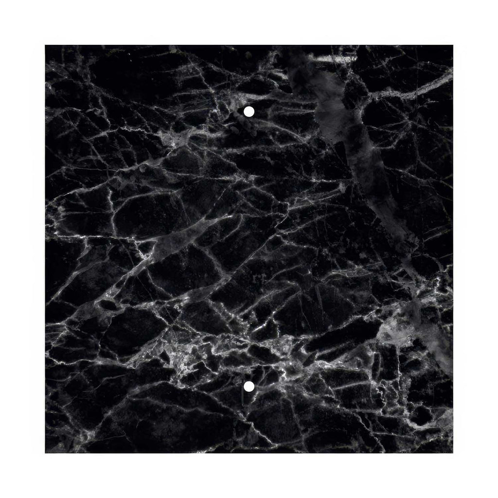 Lampenbaldachin XXL Rose-One quadratisch, 400 mm mit 2 Öffnungen und 4 seitlichen Öffnungen - Marmor Marquina – Ansicht 3