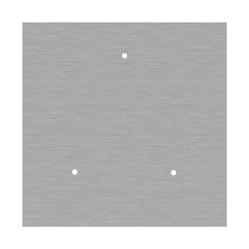 Baldachin XXL Rose-One quadratisch, 400 mm mit 3 und 4 seitlichen Löchern – Dibond Satin-Stahl – Ansicht 3