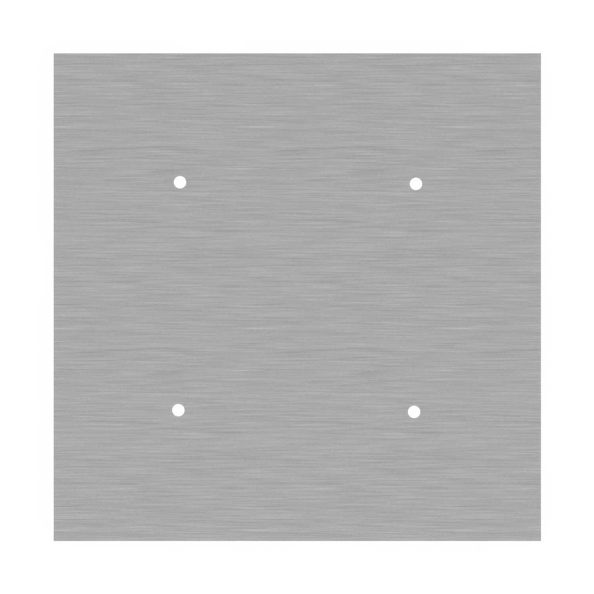 Rose-One XXL quadratischer Baldachin, 400 mm mit 4 Löchern und 4 seitlichen Löchern – Satiniertem Stahl-Dibond – Ansicht 3