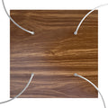 XXL Lampenbaldachin Rose-One quadratisch, 400 mm mit 4 Löchern und 4 seitlichen Löchern – Holz – Ansicht 2