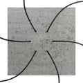 Baldachin XXL Rose-One quadratisch, 400 mm mit 6 Löchern und 4 seitlichen Löchern – Beton – Ansicht 2