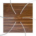 Rosone XXL Rose-One quadratisch, 400 mm mit 6 Löchern und 4 Seitenbohrungen – Holz – Ansicht 2