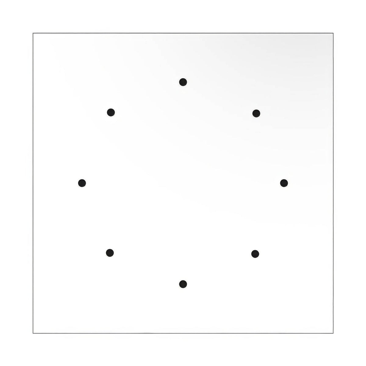 Baldachin XXL Rose-One quadratisch, 400 mm mit 8 Löchern und 4 seitlichen Löchern – Mattweiß – Ansicht 3