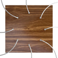 Rose-One XXL quadratischer Baldachin, 400 mm mit 8 Löchern und 4 seitlichen Löchern – Holz. – Ansicht 2