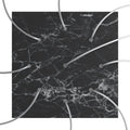Rose-One XXL Baldachin quadratisch, 400 mm mit 9 Öffnungen und 4 seitlichen Öffnungen – Marquina Marmor – Ansicht 2