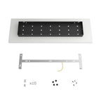 XXL-Baldachin Rose-One rechteckig mit 10 Löchern und 6 seitlichen Löchern, Maße 675 x 225 mm – Dibond Mattweiß – Ansicht 7