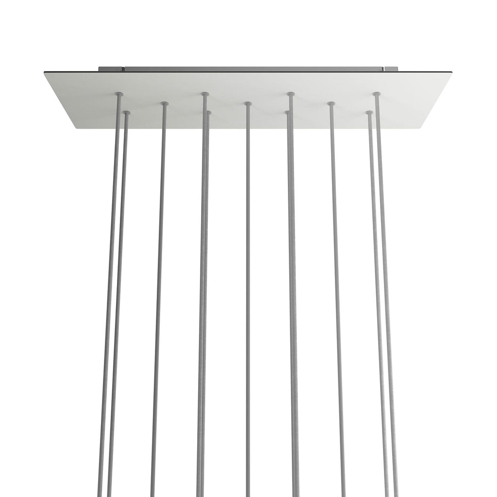 XXL-Baldachin Rose-One Rechteckig mit 11 Löchern und 6 seitlichen Löchern, 675 x 225 mm – Dibond Mattweiß