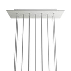 XXL-Baldachin Rose-One Rechteckig mit 11 Löchern und 6 seitlichen Löchern, 675 x 225 mm – Dibond Mattweiß