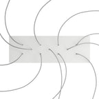 XXL-Baldachin Rose-One Rechteckig mit 11 Löchern und 6 seitlichen Löchern, 675 x 225 mm – Dibond Mattweiß – Ansicht 2