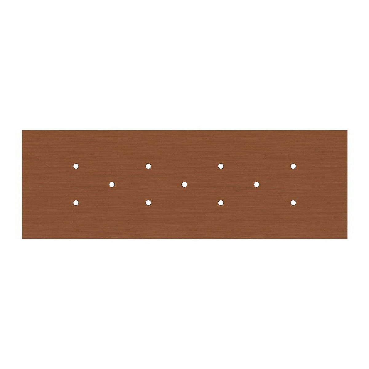 Rose-One XXL Baldachin rechteckig mit 11 und 6 seitlichen Löchern, Maße 675 x 225 mm - Dibond Satin Kupfer – Ansicht 3