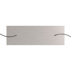 Rosone XXL Rose-One rechteckig mit 2 Löchern und 6 seitlichen Löchern, Maße 675 x 225 mm – Dibond Edelstahl satiniert – Ansicht 2