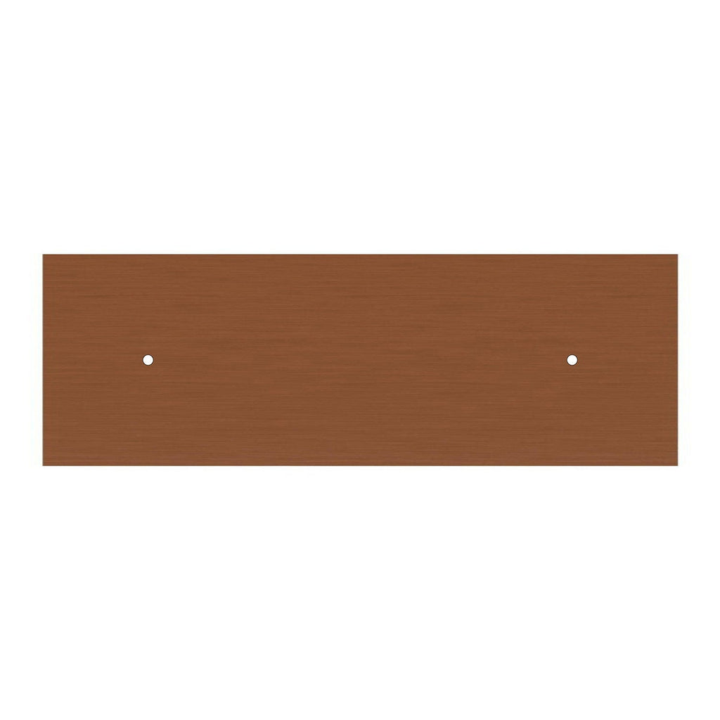 Rose-One XXL Rechteckiger Baldachin mit 2 Bohrungen und 6 seitlichen Bohrungen, Maße 675 x 225 mm – Dibond Satin-Kupfer – Ansicht 3
