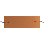Rose-One XXL Rechteckiger Baldachin mit 2 Bohrungen und 6 seitlichen Bohrungen, Maße 675 x 225 mm – Dibond Satin-Kupfer – Ansicht 2