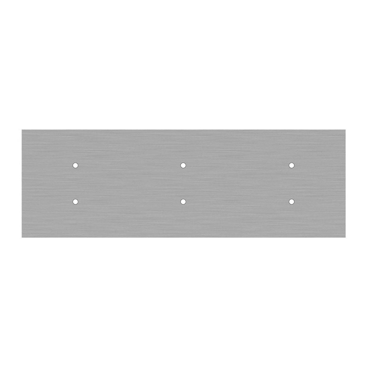 XXL-Baldachin Rose-One rechteckig mit 6 Löchern und 6 seitlichen Löchern, Maße 675 x 225 mm - Dibond Satin-Edelstahl – Ansicht 3