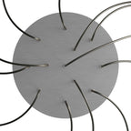 XXL Rose-One Baldachin rund, Durchmesser 400 mm mit 12 Löchern und 4 seitlichen Löchern – Dibond Satin-Stahl – Ansicht 2