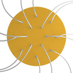 Rose-One XXL-Deckenrosette rund, Durchmesser 400 mm mit 14 Loch und 4 seitlichen Öffnungen - Senfgelb – Ansicht 2