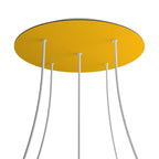 XXL Rosone Rose-One rund, Durchmesser 400 mm mit 5 Löchern und 4 seitlichen Löchern – Senf