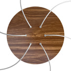 XXL Rose-One Baldachin rund, Durchmesser 400 mm mit 6 Löchern und 4 seitlichen Löchern - Holz – Ansicht 2