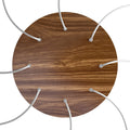 XXL-Deckenbaldachin Rose-One rund, Durchmesser 400 mm mit 8 Löchern und 4 seitlichen Löchern – Holz – Ansicht 2