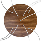 XXL Baldachin Rose-One rund, Durchmesser 400 mm mit 9 X-förmigen Öffnungen und 4 seitlichen Öffnungen – Holz – Ansicht 2