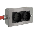 Wandkasten aus Metall mit Doppel-Schuko-Steckdose für Creative-Tube – Ansicht 2