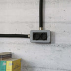 Wandkasten aus Metall mit Doppel-Schuko-Steckdose für Creative-Tube – Ansicht 3