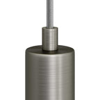 Zylindrische Kabelverschraubung aus Metall komplett mit Stab, Mutter und Unterlegscheibe – Satin-Titan – Ansicht 2