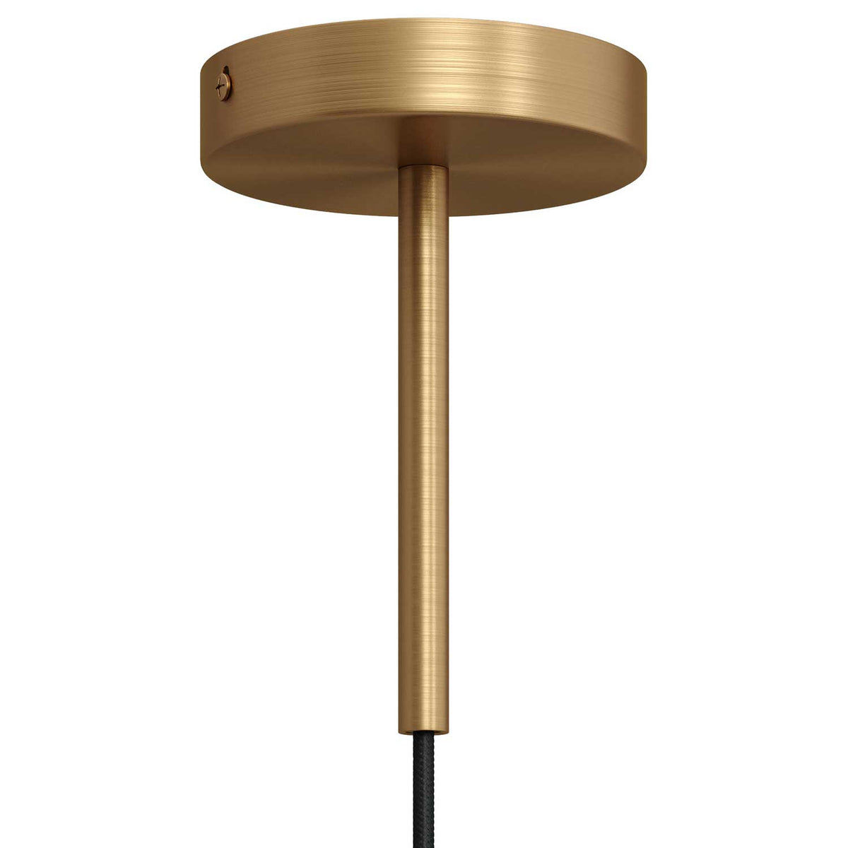 Zylindrische Metallzugentlastung Länge 15 cm mit Gewindestange, Mutter und Unterlegscheibe – Satinbronze – Ansicht 3
