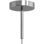 Zylindrische Klemmschelle aus Metall, 15 cm lang, komplett mit Stab, Mutter und Unterlegscheibe – Chrom – Ansicht 3