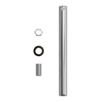Zylindrische Klemmschelle aus Metall, 15 cm lang, komplett mit Stab, Mutter und Unterlegscheibe – Chrom – Ansicht 4