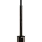 Zylindrische Zugentlastung aus Metall, 15 cm lang, komplett mit Stange, Mutter und Unterlegscheibe – Perlenschwarz – Ansicht 2