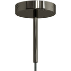 Zylindrische Zugentlastung aus Metall, 15 cm lang, komplett mit Stange, Mutter und Unterlegscheibe – Perlenschwarz – Ansicht 3