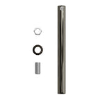 Zylindrische Zugentlastung aus Metall, 15 cm lang, komplett mit Stange, Mutter und Unterlegscheibe – Perlenschwarz – Ansicht 4