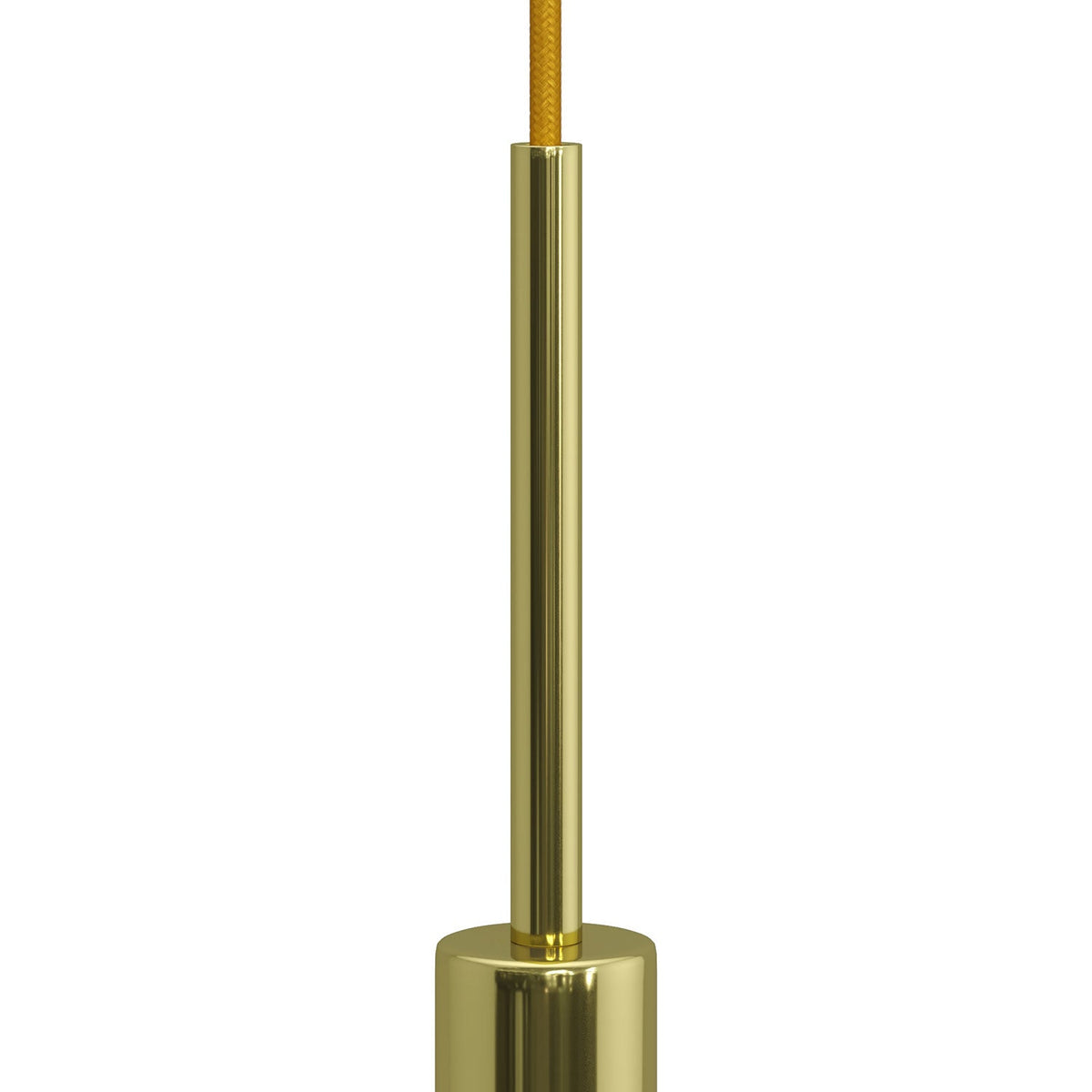 Zylindrische Kabelverschraubung aus Metall 15 cm mit Stange, Mutter und Scheibe – Messing – Ansicht 2