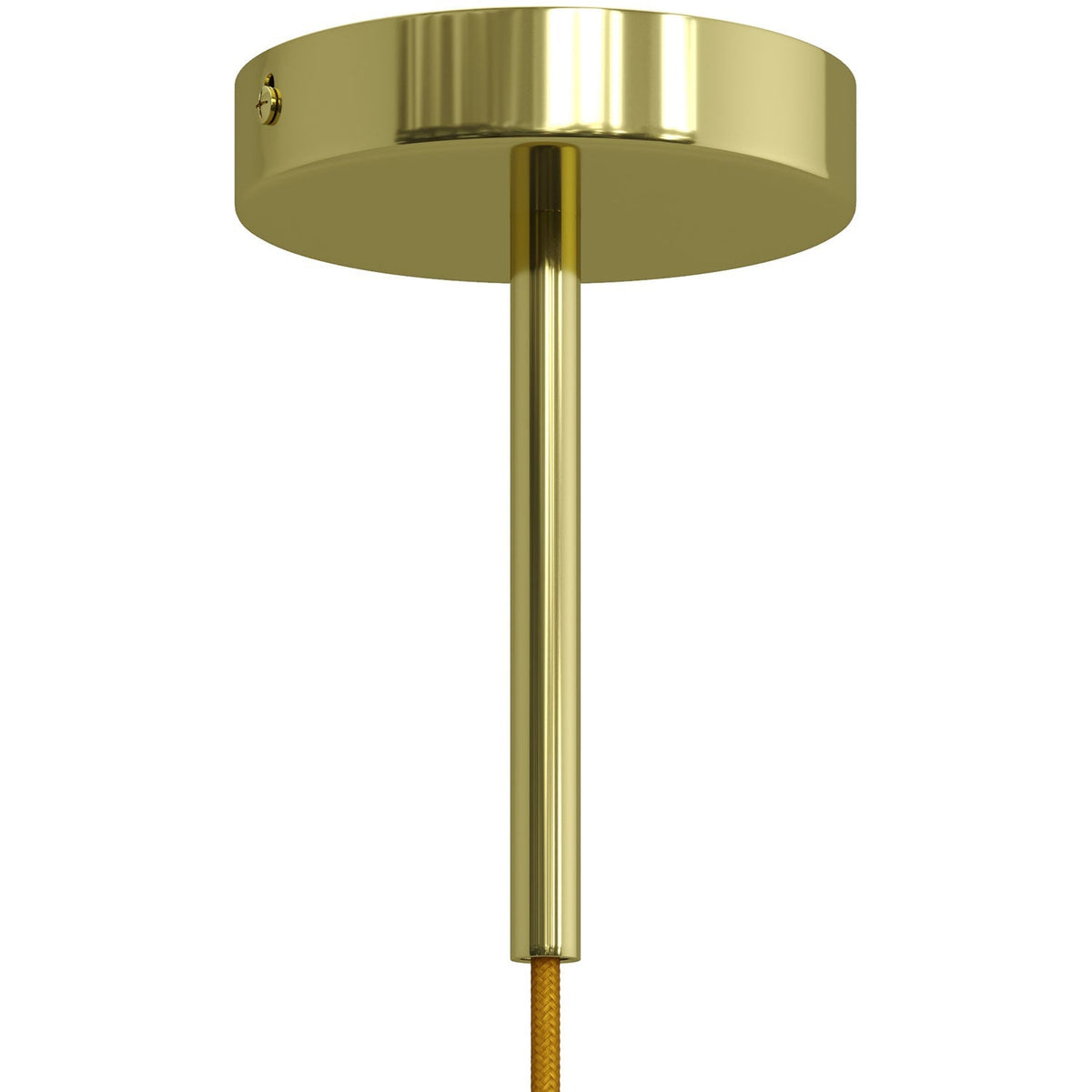 Zylindrische Kabelverschraubung aus Metall 15 cm mit Stange, Mutter und Scheibe – Messing – Ansicht 3
