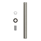 Zylindrische Kabeldurchführung aus Metall, 15 cm lang, komplett mit Zugstange, Mutter und Scheibe – Satiniert Titan – Ansicht 4