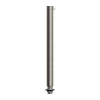 Zylindrische Kabeldurchführung aus Metall, 15 cm lang, komplett mit Zugstange, Mutter und Scheibe – Satiniert Titan