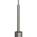 Zylindrische Kabeldurchführung aus Metall, 15 cm lang, komplett mit Zugstange, Mutter und Scheibe – Satiniert Titan – Ansicht 2