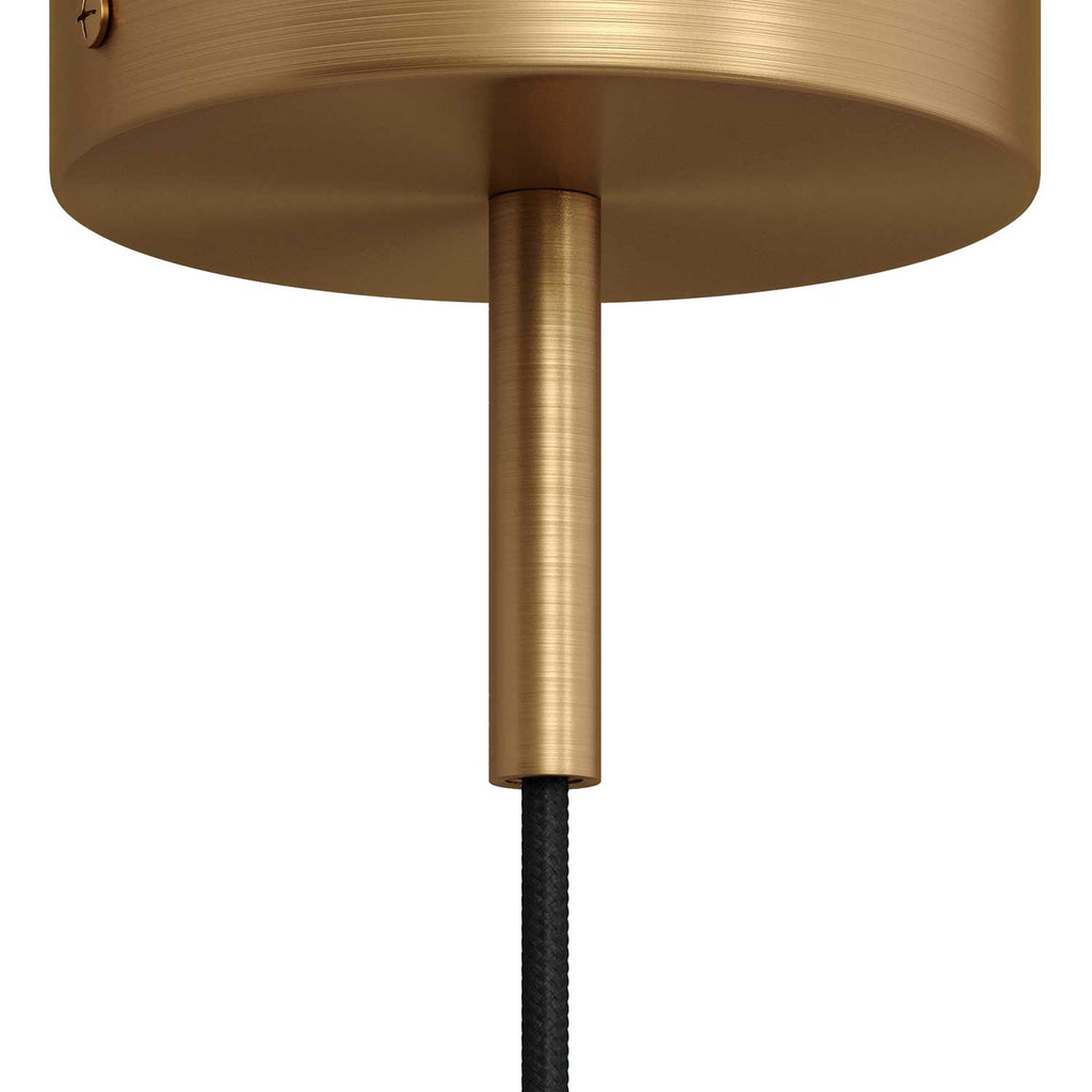 Zylindrische Metallzugentlastung, 7 cm lang, komplett mit Stange, Mutter und Unterlegscheibe - Satiniertes Bronze – Ansicht 3