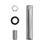 Zylindrische Metall-Zugentlastung, 7 cm lang, mit Stange, Mutter und Unterlegscheibe – Chrom – Ansicht 4