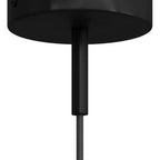 Zylindrische Zugentlastung aus Metall, 7 cm lang, komplett mit Gewinderohr, Mutter und Unterlegscheibe – Schwarz – Ansicht 3