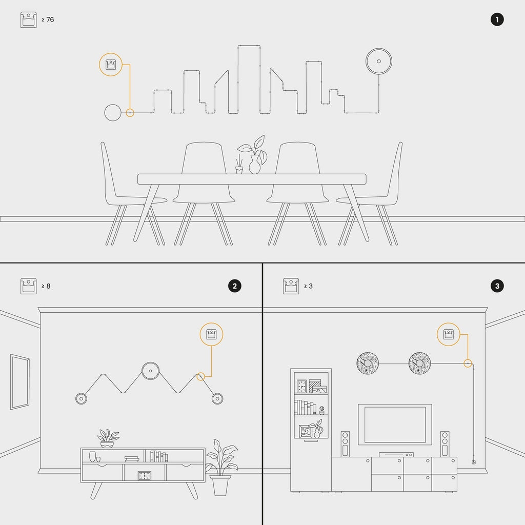 Set 4 Cube Clip Transparent – Mini Deckenpin für Textilkabel – Ansicht 9