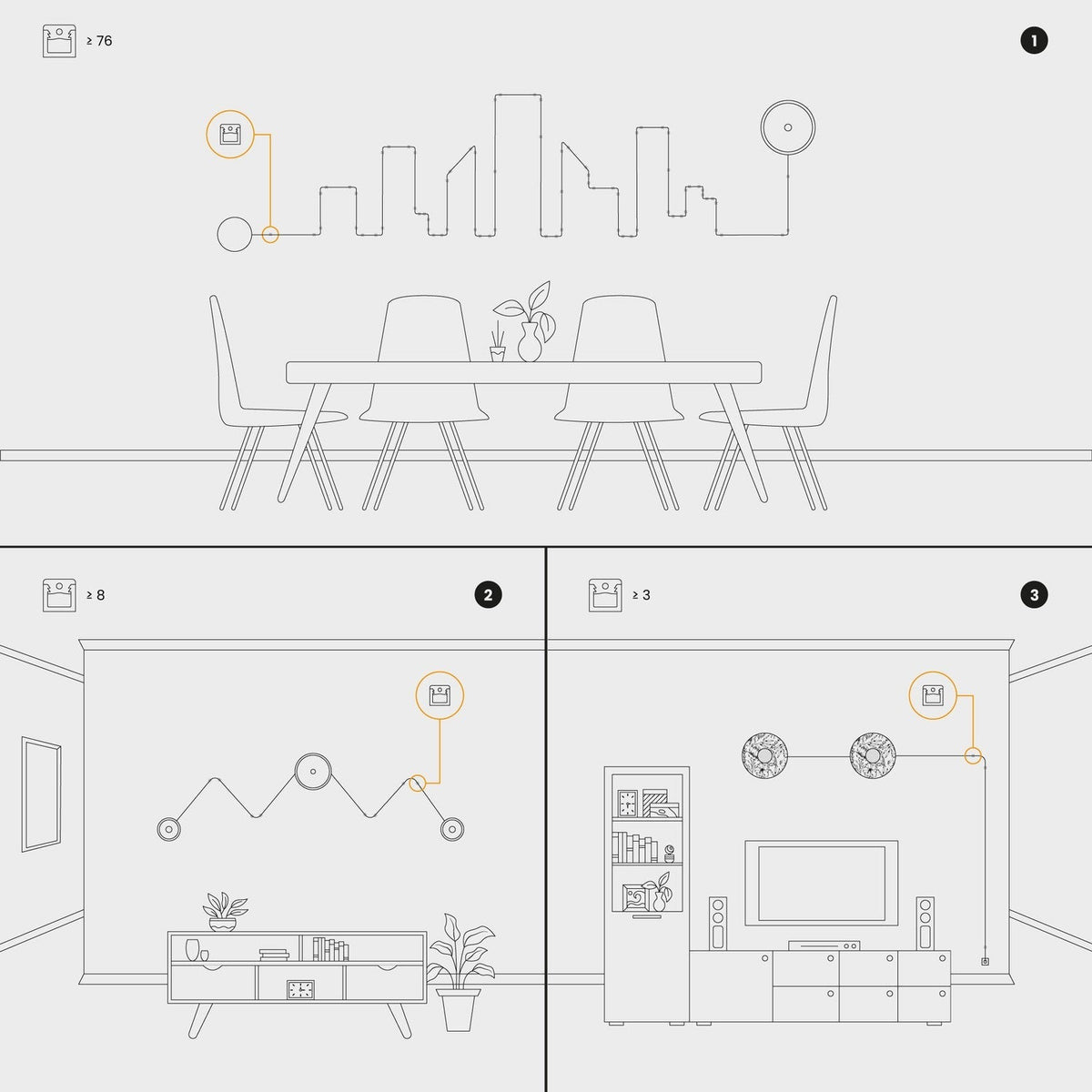 Set 4 Cube Clip Transparent – Mini Deckenpin für Textilkabel – Ansicht 9