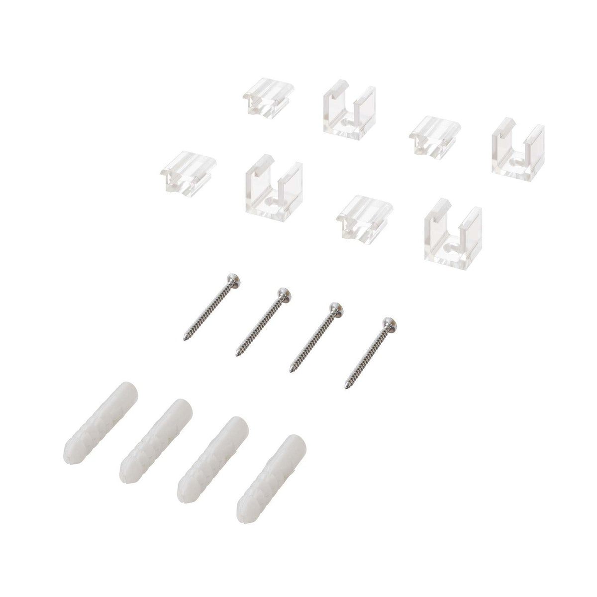 Set 4 Cube Clip Transparent – Mini Deckenpin für Textilkabel – Ansicht 5