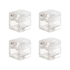 Set 4 Cube Clip Transparent – Mini Deckenpin für Textilkabel