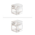 Set 4 Cube Clip Transparent – Mini Deckenpin für Textilkabel – Ansicht 6