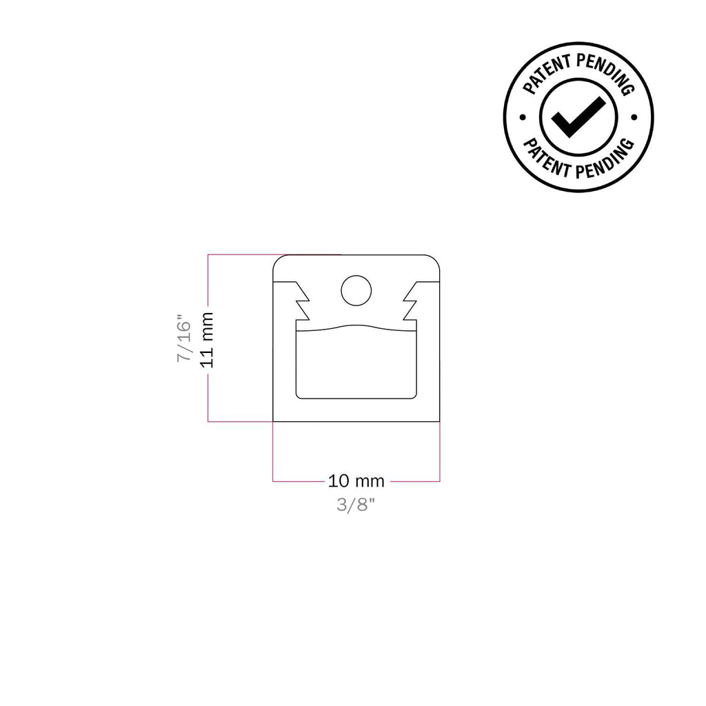 Set 4 Cube Clip Transparent – Mini Deckenpin für Textilkabel – Ansicht 10