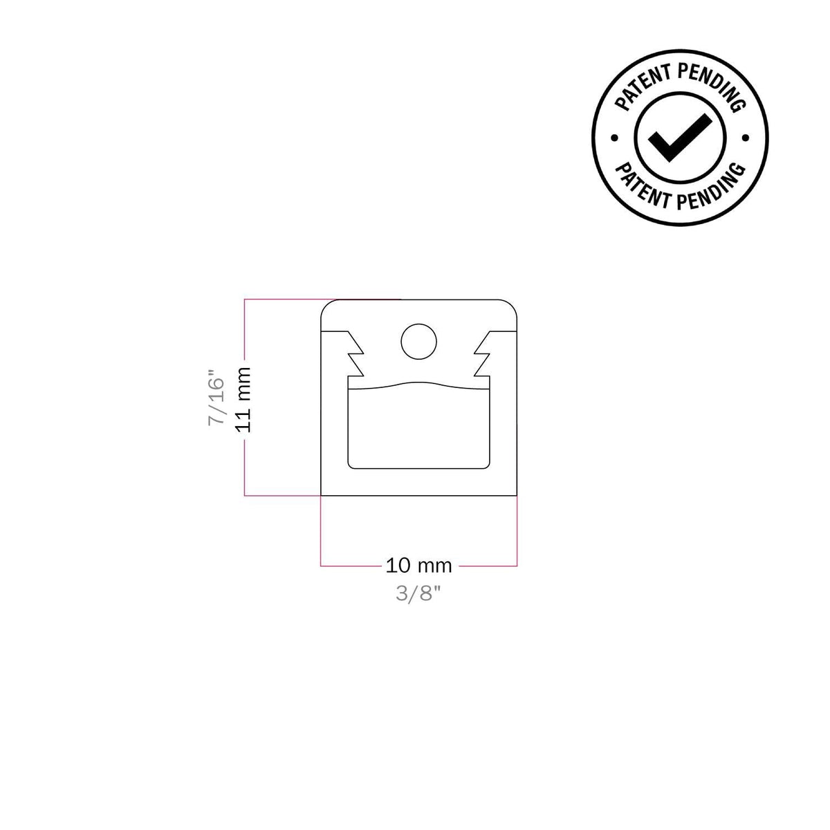 Set 4 Cube Clip Transparent – Mini Deckenpin für Textilkabel – Ansicht 10
