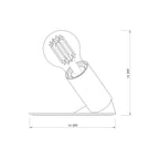 JA! Tischleuchte mit 5V, A60-Lampe und Metallfuß – Satin-Kupfer – Ansicht 5