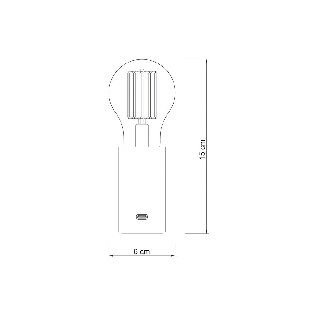 SI! Tragbare Lampe mit 5V und A60-Leuchtmittel – Satinierter Kupfer – Ansicht 7